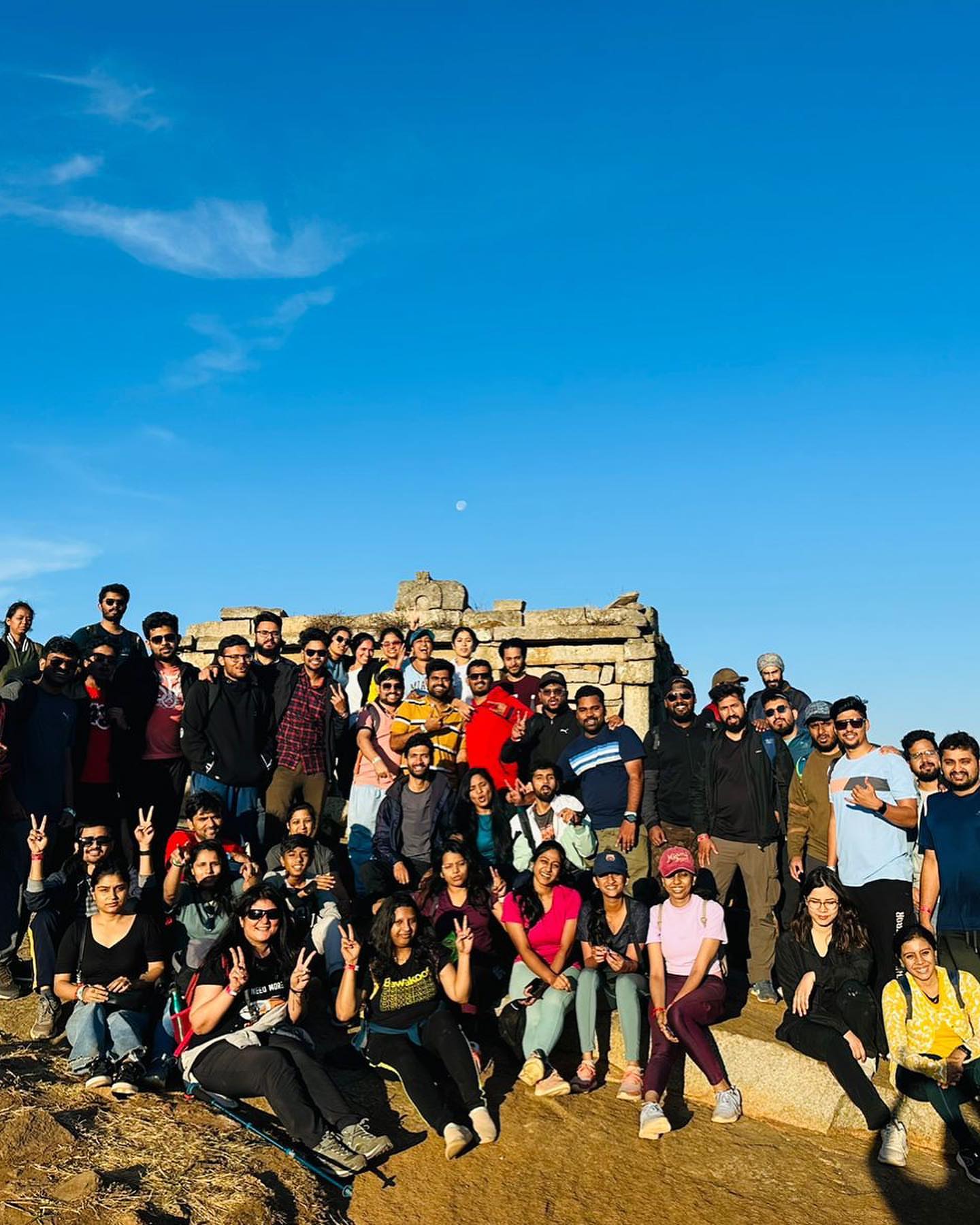 Group adventure on Skandagiri sunrise trek
